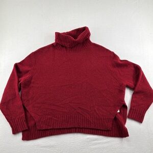 360 Cashmere Rich Red Cowl Neck Sweater